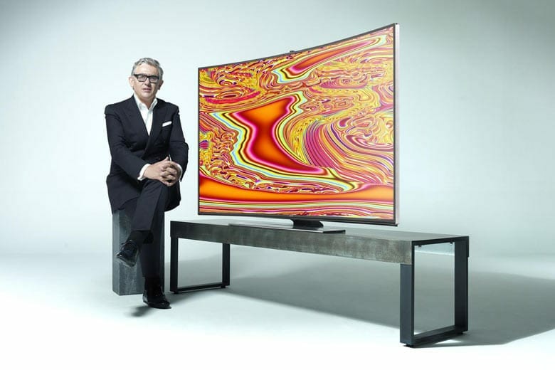 Miguel Chevalier uns Samsung Curved UHD TV