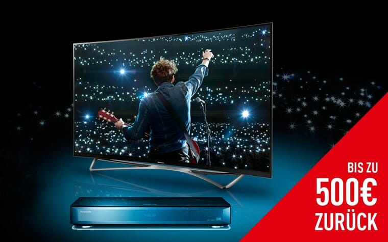 500 Euro Cashback auf Panasoni Premium Fernseher und UHD Blu-ray Player