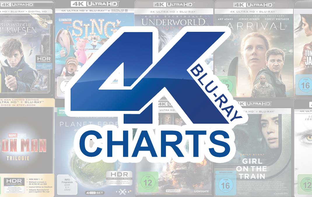 4K Blu-ray Charts Kalenderwoche 14 / 2017