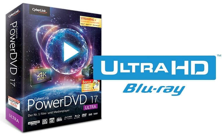 PowerDVD 17 Ultra von Cyberlink unterstütz 4K Blu-rays