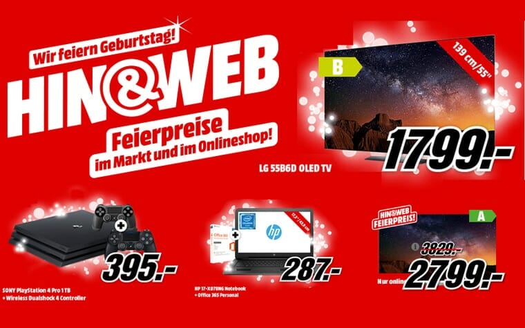 Geburtstags-Angebote auf Mediamarkt.de