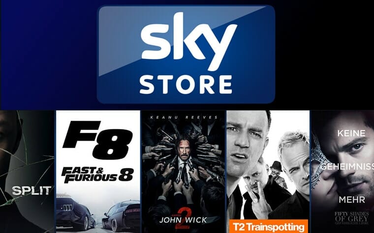 Der Sky Store verkauft digitale Filme inkl. dazugehöriger DVD/Blu-ray