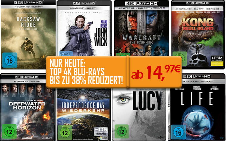 Günstige 4K Blu-rays unter 20 Euro