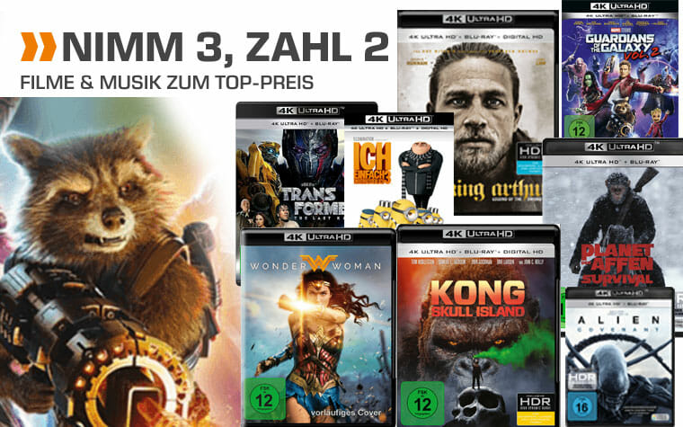 Nimm 3 zahl 2 Aktion auf 4K Blu-rays