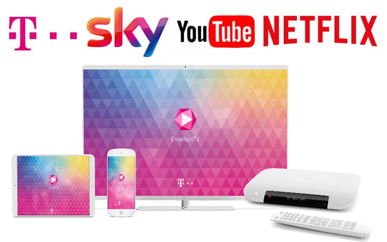 Telekom weitet sein EntertainTV Angebot aus mit 4K UHD Inhalten von Sky, Netflix, Youtube und Fernsehen