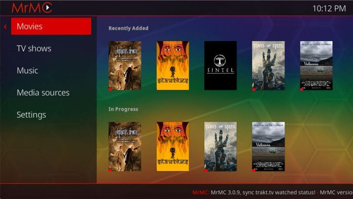 Die MrMc Kodi App für Apple TV 4K unterstützt 4K und HEVC-Hardware-Dekodierung