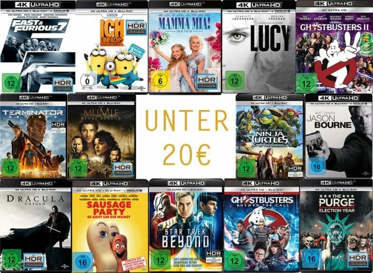 Günstige 4K UHD Blu-rays für unter 20 Euro – ab 10.49 Euro!