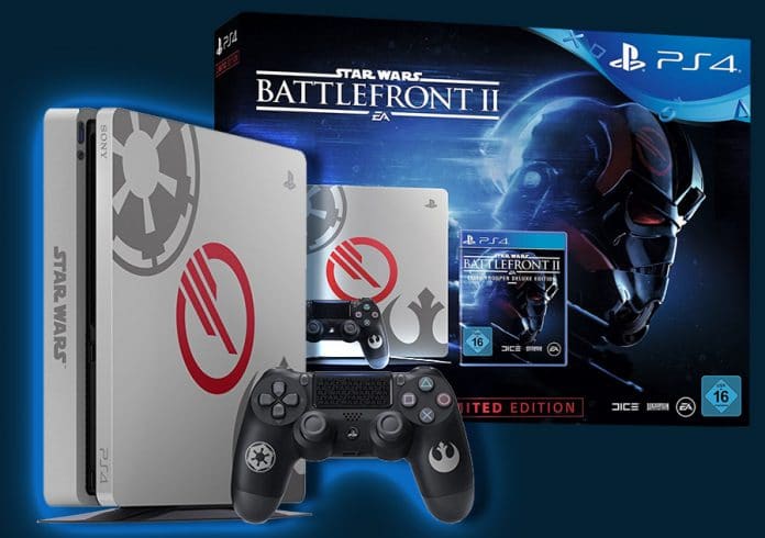Playstation 4 im Star Wars Battlefront 2-Design (limitiert) inkl. Spiel nur heute für 299,- Euro!