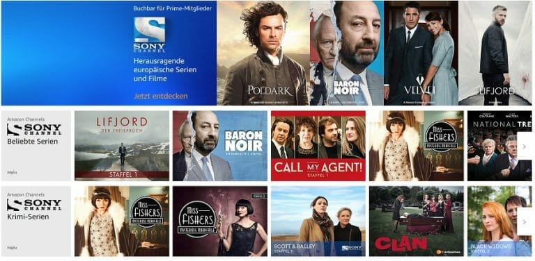AXN, Sony Channel & Animax Plus erweitern die Amazon Channels