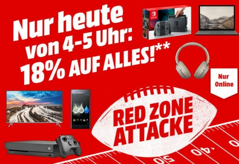 Mediamarkt: 18% AUF ALLES** nur heute von 4-5 Uhr!!!