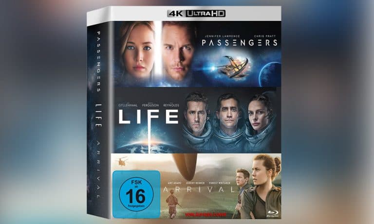 Exklusives Sony-Amazon 4K Blu-ray Boxset mit drei Filmen für 55 Euro (Arrival / Life / Passengers)