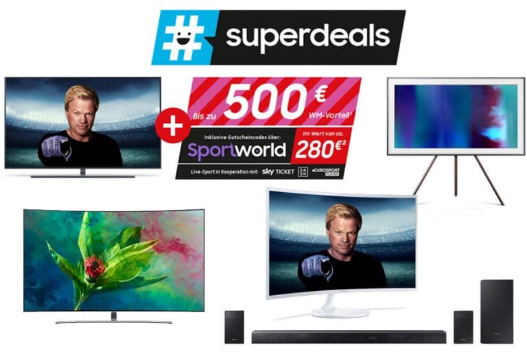 #superdeals: Bis zu 500 EUR Cashback auf Samsung QLED TVs, The Frame oder Soundbars
