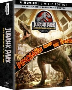 Würde sich ganz gut in der Filmsammlung machen: Jurassic Park 4K Collection (US-Abbildung)