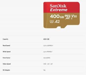 SANDISK EXTREME microSD UHS-I CARD