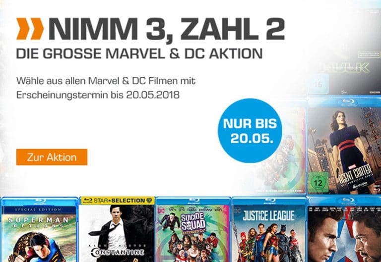 Nimm 3 – Zahl 2 | Große Marvel & DC Comics Aktion – auch auf 4K Blu-rays