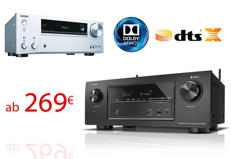 Angebot: AV-Receiver mit Dolby Atmos und DTS:X Sound ab 269 EUR (Update)