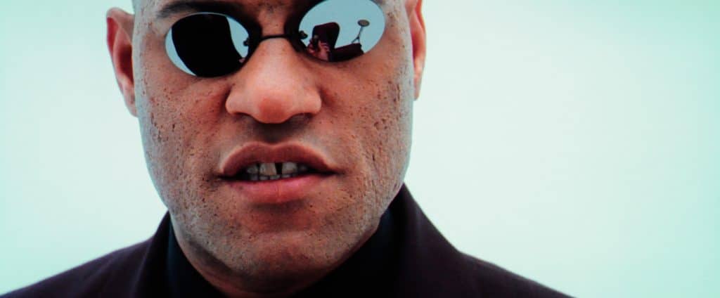 Nahaufnahmen wie die von Morpheus (Laurence Fishburne) zeigen sich noch detaillierter