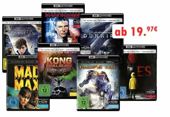 Günstige 4K Blu-rays gibt es diese Woche ab 19.97 Euro!