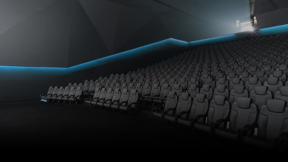 Ein futuristisches Design des Kinosaals sowie bequeme Sitze sind ebenfalls Bestandteil der "Dolby Cinema Experience" | Bild: Dolby