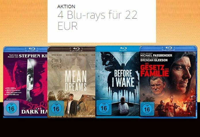 Vier Blu-rays für 22 Euro - Somit kostet ein Film nur 5.50 Euro