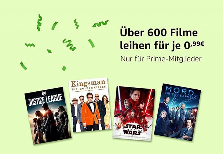 600 Filme für je 99 Cent auf Amazon Prime Video (Leihen)