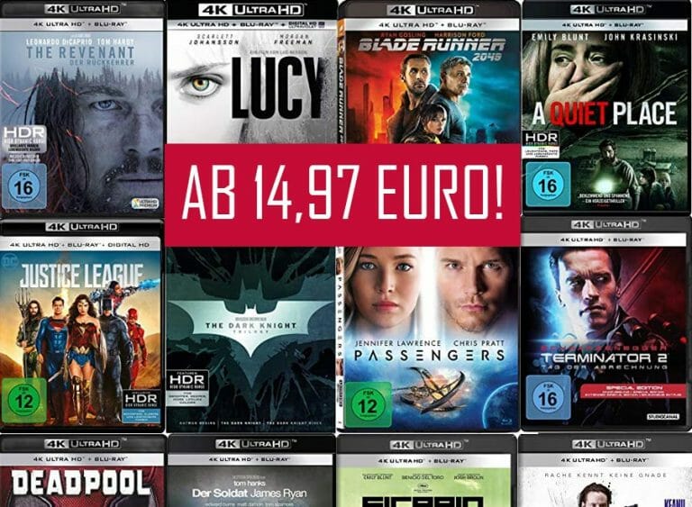 NUR HEUTE: 4K UHD Blu-rays ab 14.97 Euro!