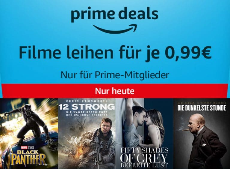 Nur heute für Prime-Mitglieder: Filme für 99 Cent ausleihen!