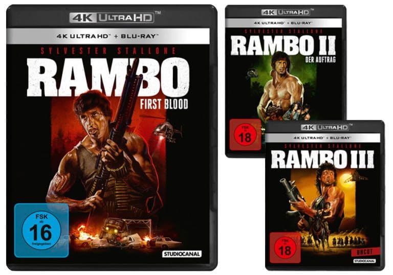 Rambo 1-3 erscheinen ungeschnitten auf 4K UHD Blu-ray Uncut (UPDATE)