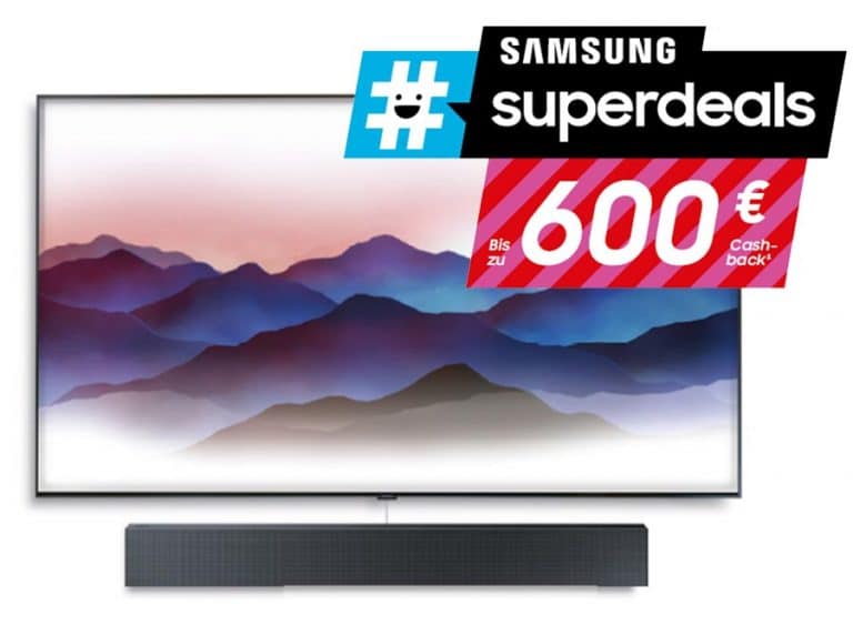 LETZTE CHANCE: Bis zu 600 Euro Cashback auf Samsung QLED TVs, Soundbars & 4K Player