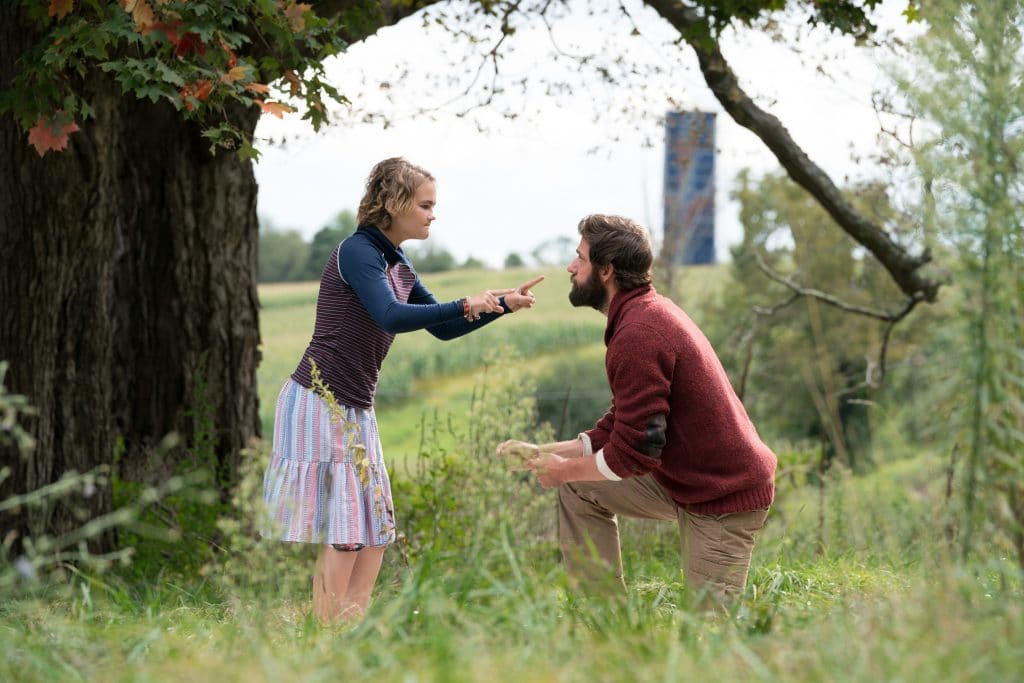 Die gehörlose Schauspielerin Millicent Simmonds spielt Regan Abbott. Hier in einem Disput mit Lee Abbott (John Krasinski)