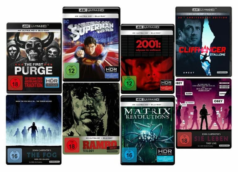 4K Neuheiten der Woche: 16 neue UHD Blu-rays (Rambo, Matrix, Cliffhanger…)
