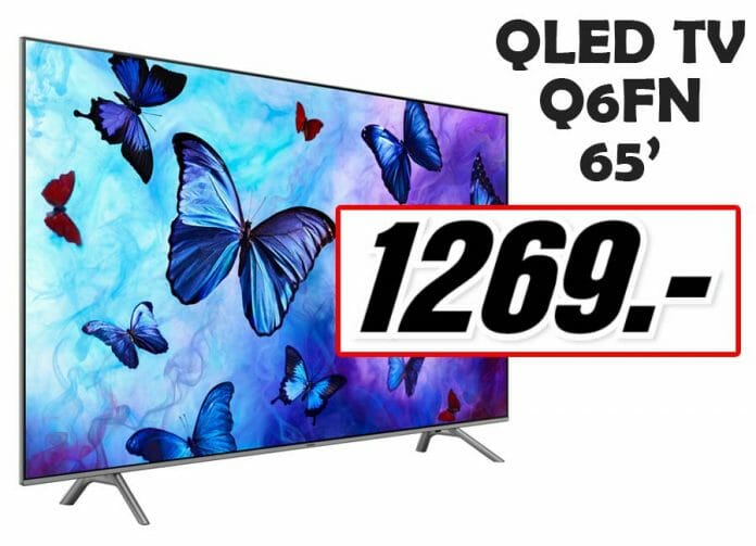 Samsungs Q6FN QLED TV mit 65 Zoll gibt es aktuell zum Bestpreich auf MediaMarkt.de