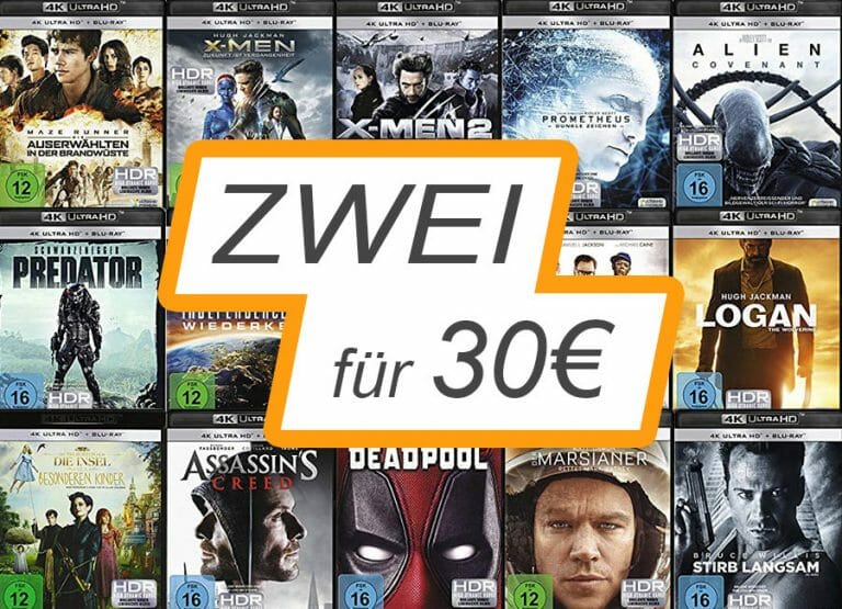 Zwei 4K UHD Blu-rays zum Preis von 30 Euro!