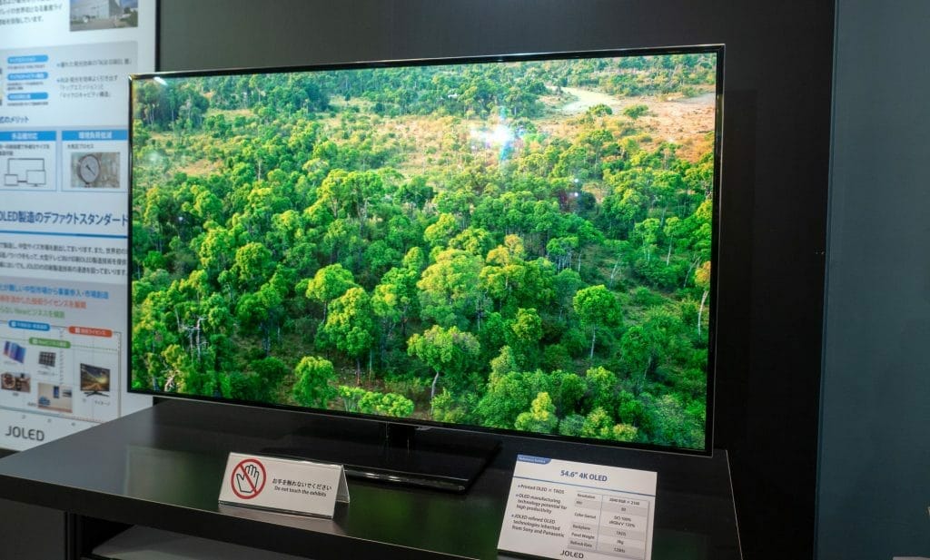 JOLEDs erster gedruckter 55 Zoll OLED TV mit 4K Auflösung