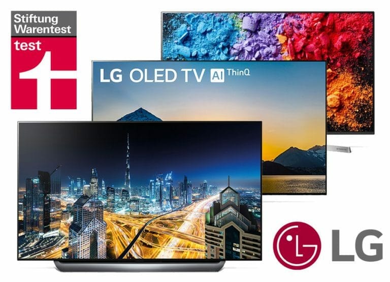 LG TVs können in allen getesteten Größenklassen der Stiftung Warentest überzeugen