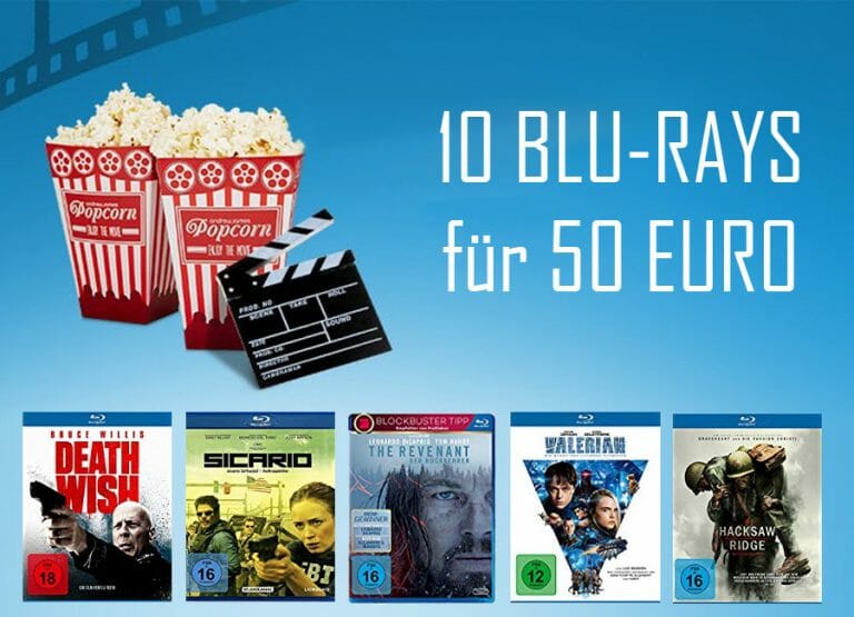 „10 BLU-RAYs für 50 EURO“-Aktion! Wählt aus über 1.500 Titeln