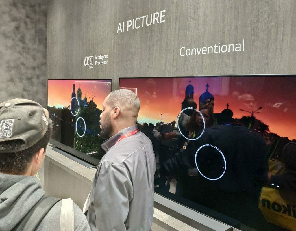 LG führt seine AI Picture Bildtechnologie dem Fachpublikum auf der CES 2019 vor