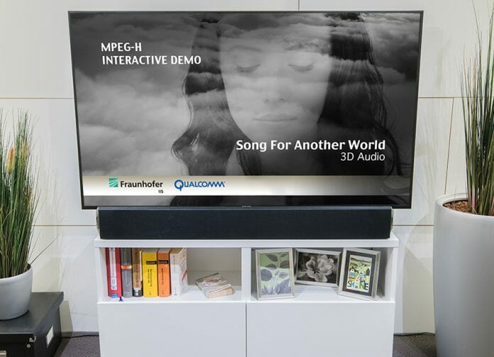 Das Fraunhofer Institut präsentiert einen ersten MPEG-H-fähigen Soundbar auf der CES 2019 (Abbildung Prototyp)