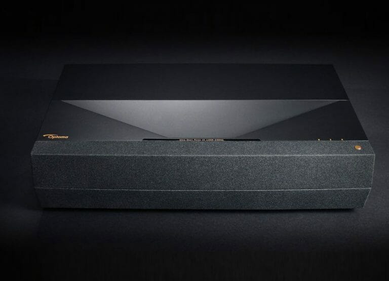 Optoma „P1 4K UHD Laser Cinema“ Projektor mit integriertem Soundbar (CES 2019)