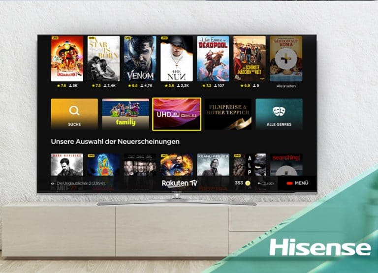 Rakuten TV bekommt mehr Reichweite – jetzt auch auf Hisense Smart TVs