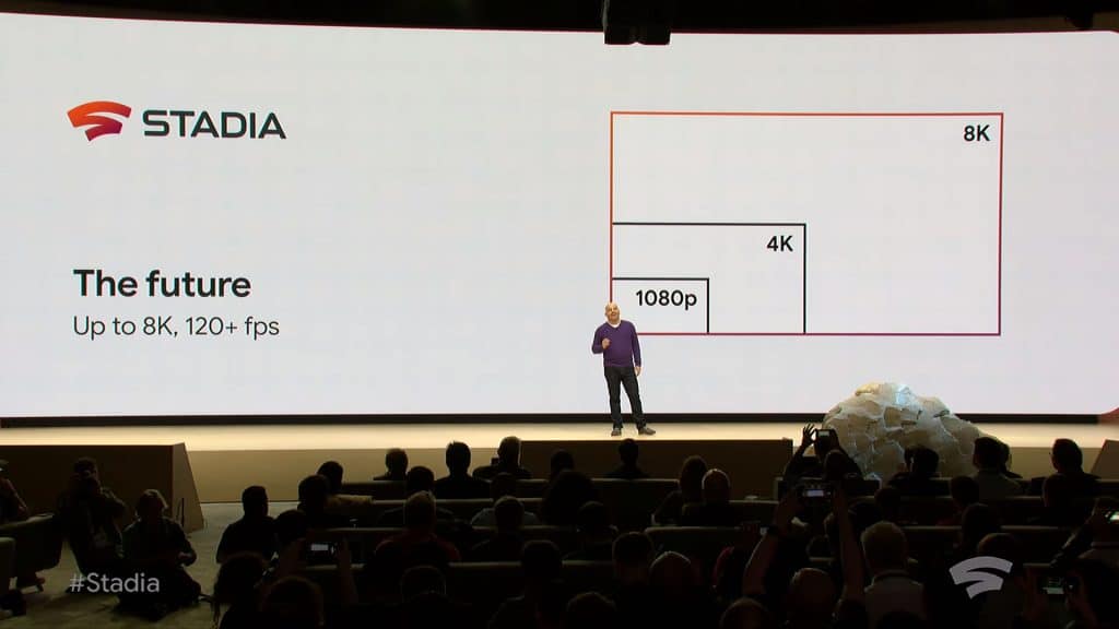 Stadia bietet zum Start flüssiges 4K/60p Gaming. In Zukunft ist 8K-Gaming und bis zu 120fps möglich