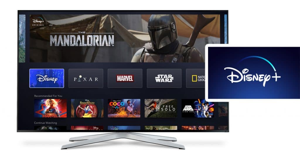 Die Menüoberfläche von Disney+ erinnert etwas an die Apple TV App