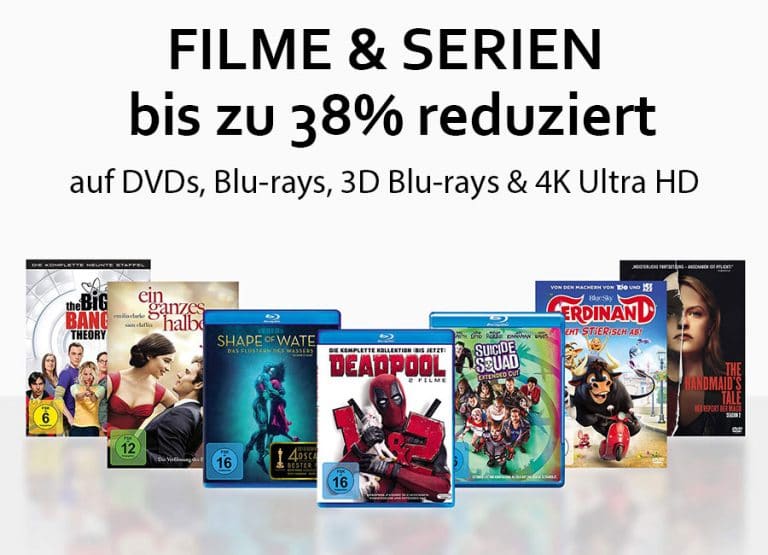 Amazon reduziert Filme & Serien –  4K Blu-rays ab 14,97 Euro