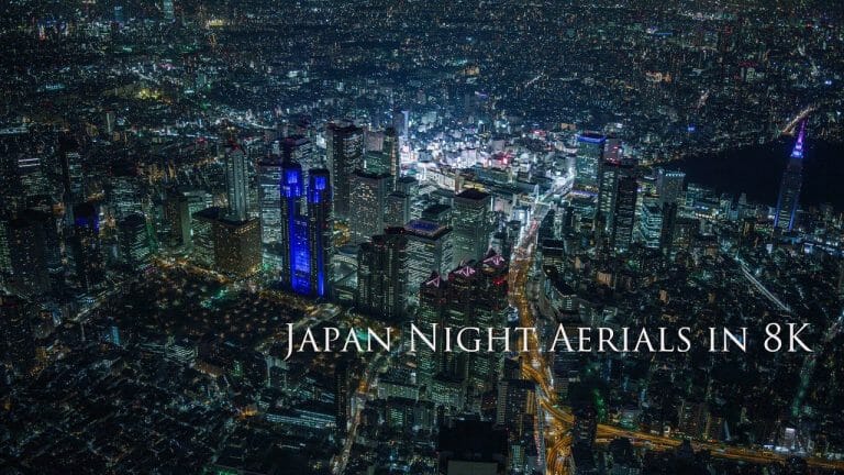 Luftaufnahmen Japan bei Nacht in 8K Qualität auf Youtube