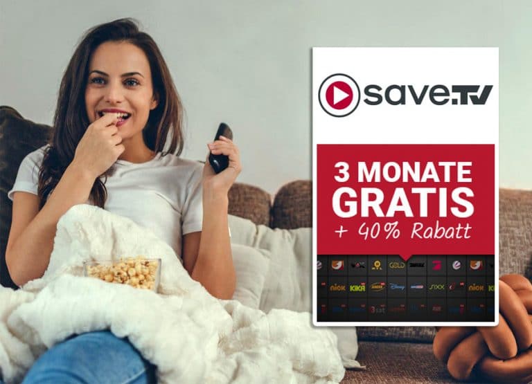 3 Monate Save.TV kostenlos und unverbindlich testen + 40% Rabatt auf das Folgepaket