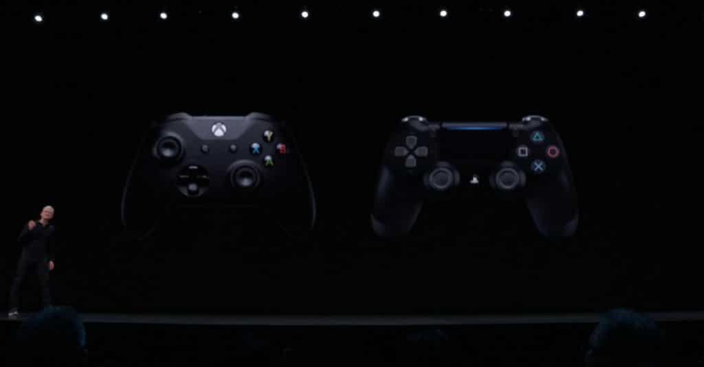 Spiele sowie der neue Apple Arcade Service lassen sich mit tvOS 13 mit dem Xbox One und dem Playstation DualShock 4 Controller steuern