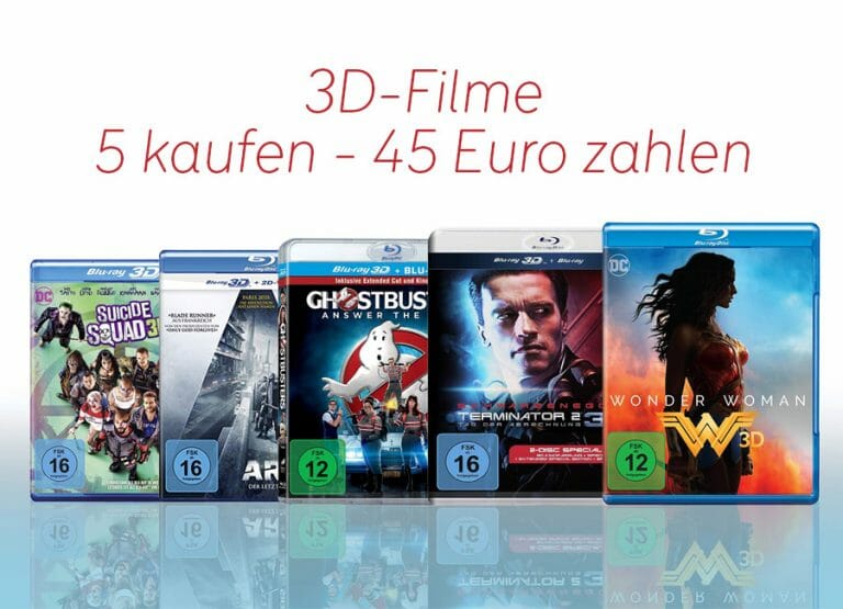 Günstige 3D Blu-rays: 5 kaufen und nur 45 Euro zahlen!