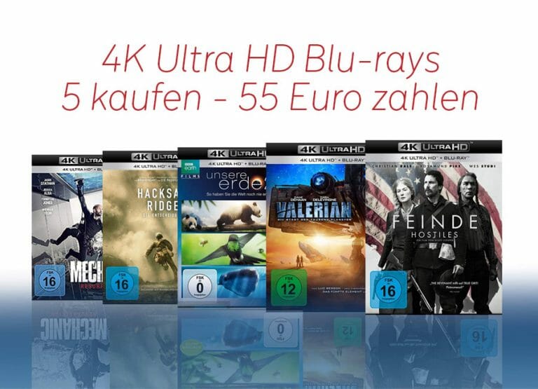 4K Ultra HD Blu-rays für nur 11 Euro! (5 kaufen nur 55 Euro zahlen)