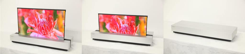 Aufrollbares 4K OLED Display von Sharp