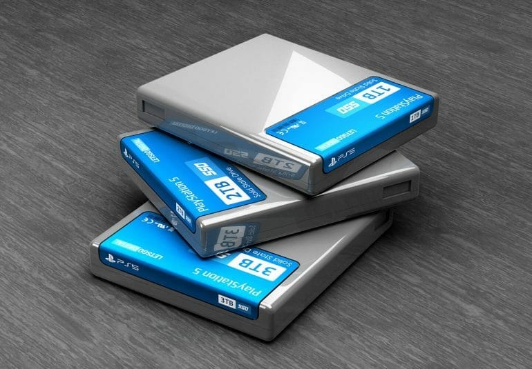 SSD Speichermodul für die Playstation 5? Ein 3D-Render von letsgodigital